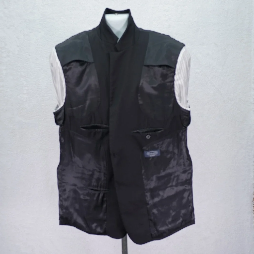 Pronto Uomo‎ Platinum Wool Black 2 Button Blazer 50L Tagged 52L